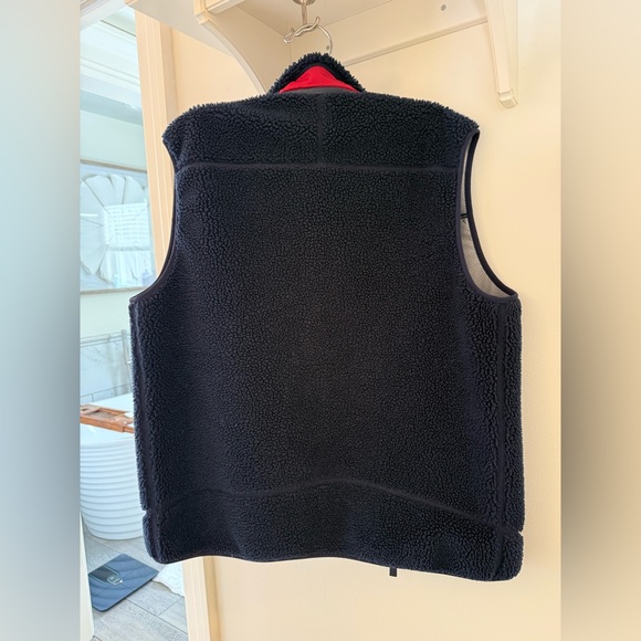 Patagonia Men's Classic Retro-X® Fleece Vest navy & red size Large - Picture 5 of 6